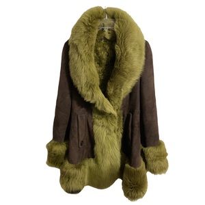 🔥100% AUTHENTIC KENZO Suede and fur coat